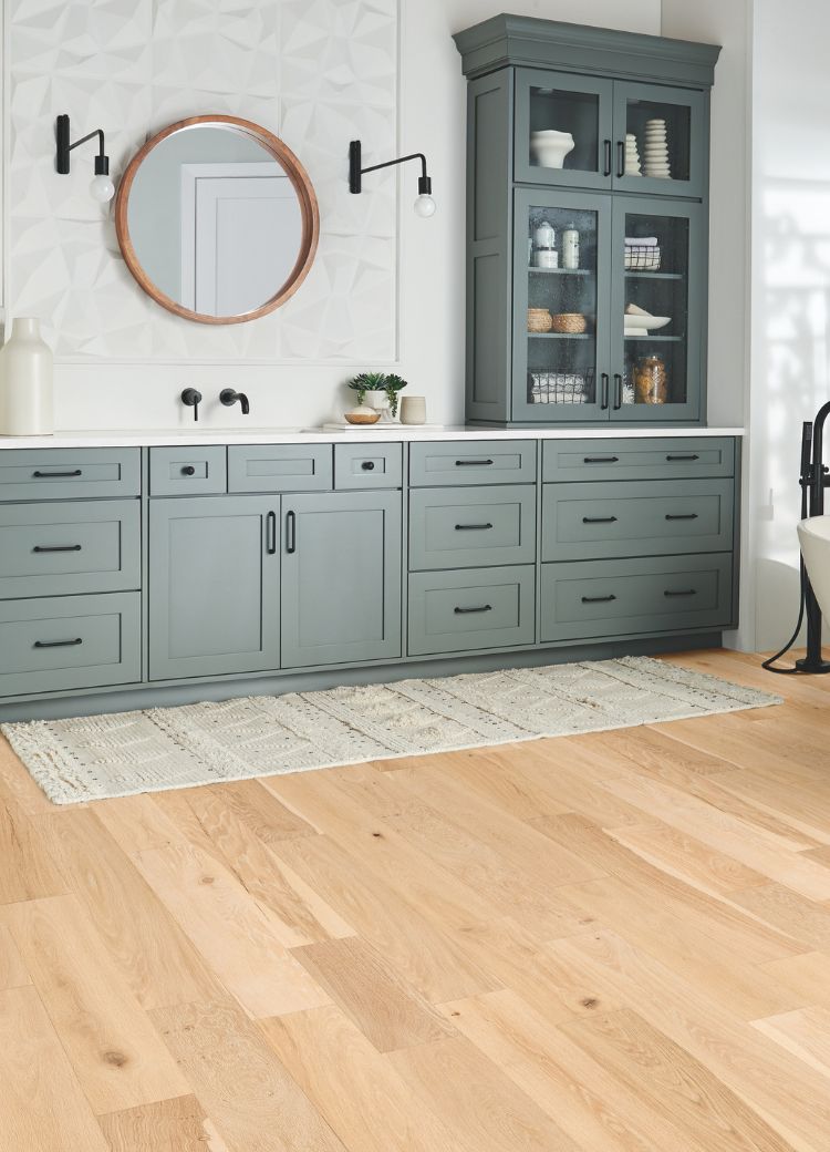 wood look flooring in a Denver, CO, bathroom with Westcraft Flooring America